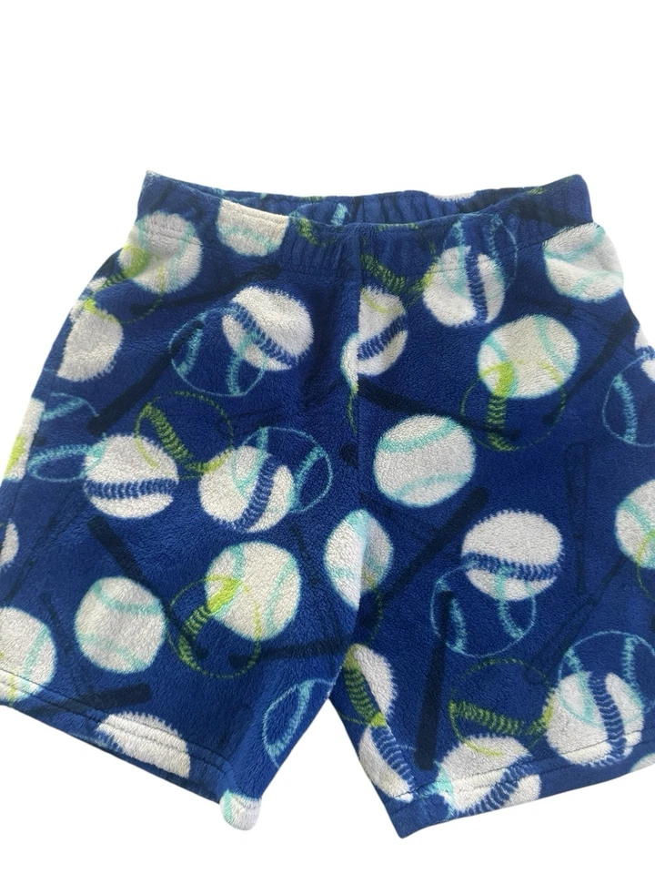 Cherokee Niños Pijama Polar Pantalones Cortos Talla Pequeña (6-7) Béisbol Tema #5284 Foto 3 de 4