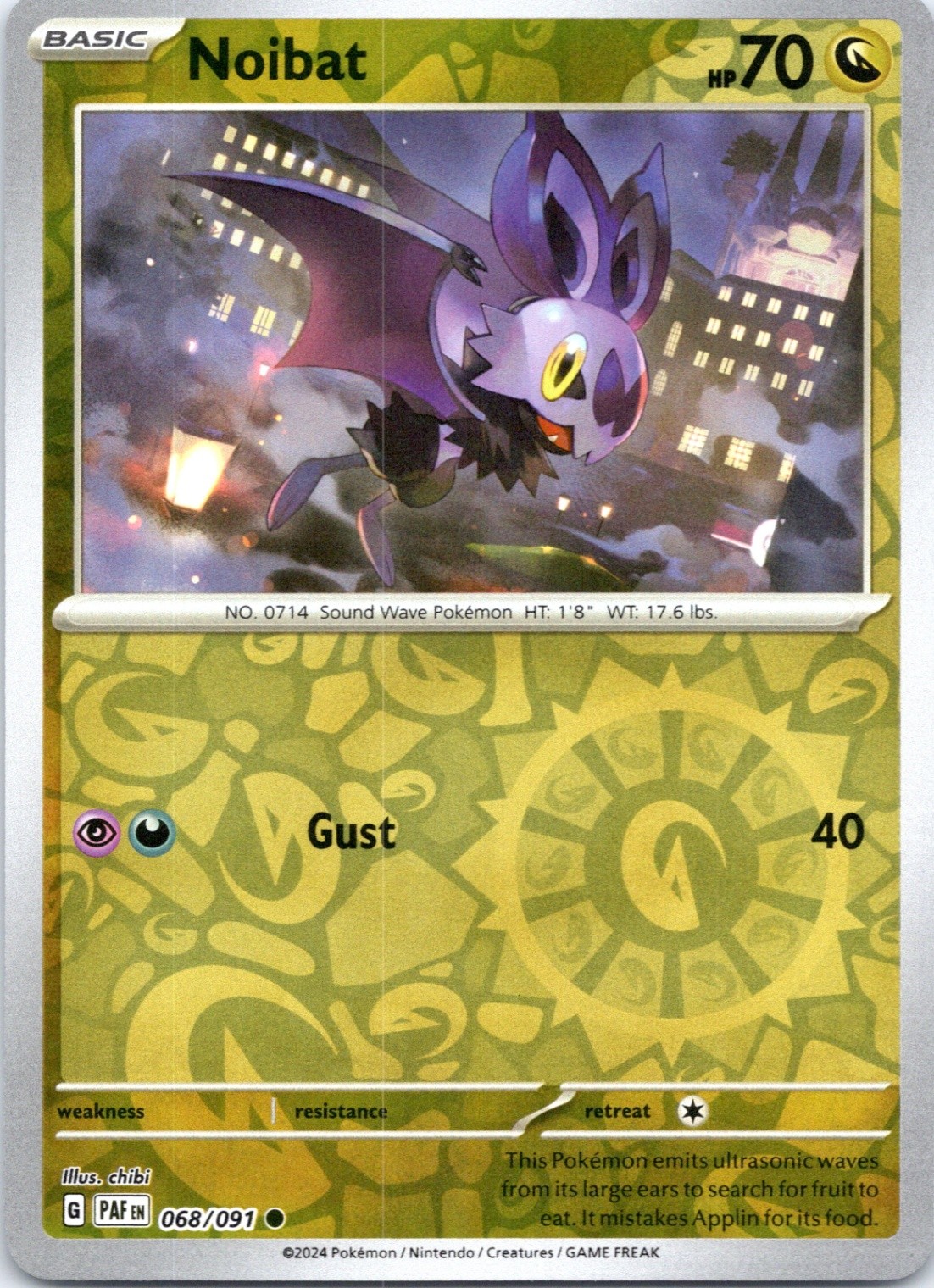 Noibat - Common SV: Paldean Fates 068/091 NM