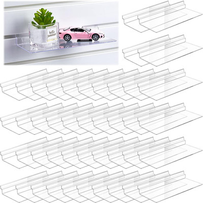 45 Pcs Hanging Slatwall Shelves Accessories Clear Slatwall Wire Shelf Shoe Shelv