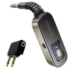 Bluetooth Receiver for Car, Noise Cancelling 3.5mm AUX Car Gold