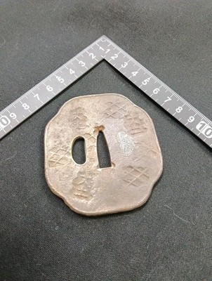 Wakizashi Tsuba Japanese Original Iron Handcrafted Fittings Showa Era