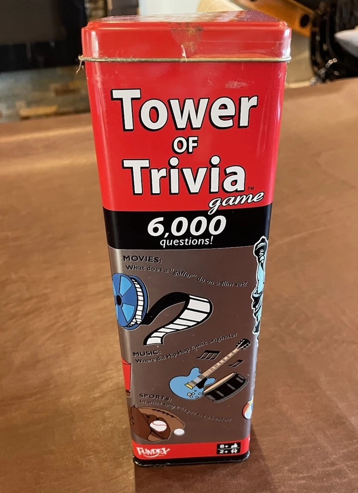 Fundex Tower of Trivia Game 6 000 Questions. New Never Used. Made In USA - Image 2 of 2