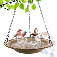 Hanging Bird Bath  Feeder Bowl, 12  in Outdoor Bird Bath with Chains, Durable...