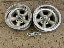 Vintage Pair 15x8 12 American Racing Style Torq - Thrust 4 34 5on5 Chevy Vintage Pair 15x8 12 American Racing Style Torq - Thrust 4 34 5on5 Chevy