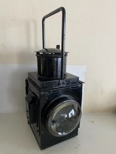 BRITISH RAILWAY GUARDS TRAIN PROTECTION LAMP DOUBLE LENS + FILTERS & BURNER VGC
