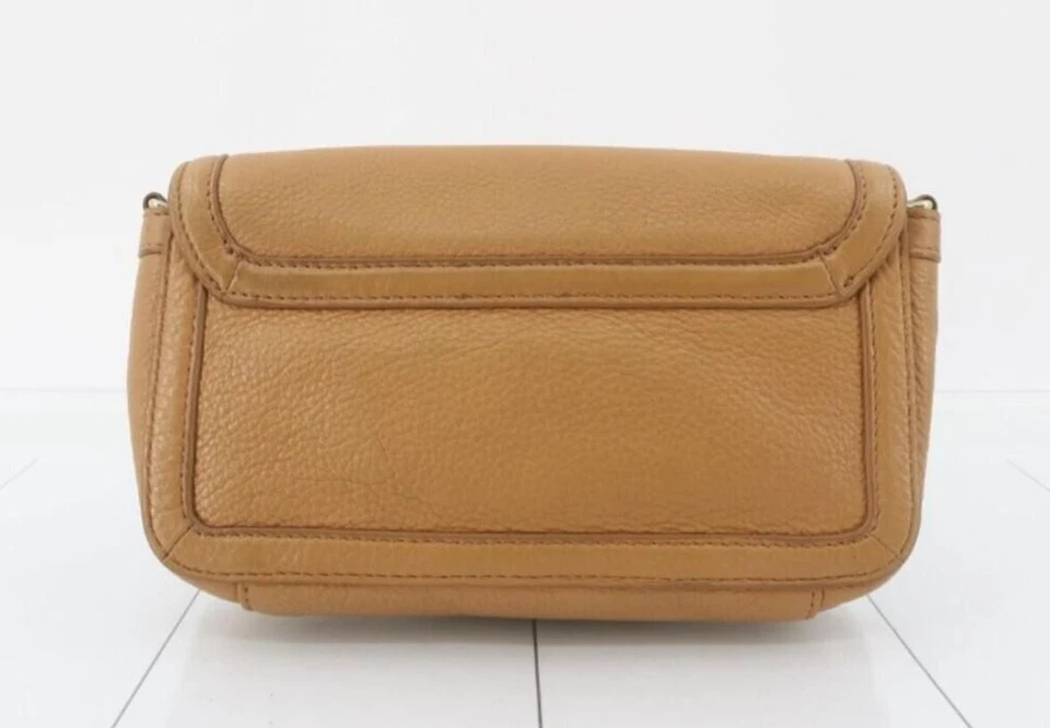 Pre-Owned Authentic Tory Burch Brown Leather Clutch/Chain Shoulder Bag with Logo - Image 2 of 3