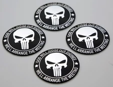 (4 Pack) 2nd Amendment Wheel Center Cap Sticker Emblem Decals 2.2" Dome