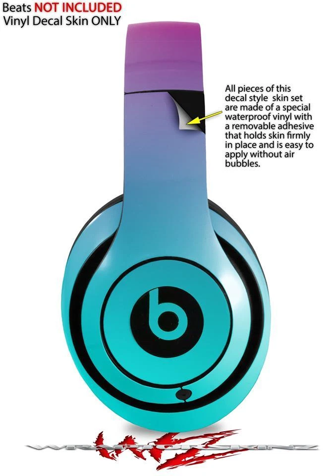 Recubrimiento para Beats Studio 2 3 desvanecimientos suaves verde azulado neón rosa intenso Foto 2 de 4