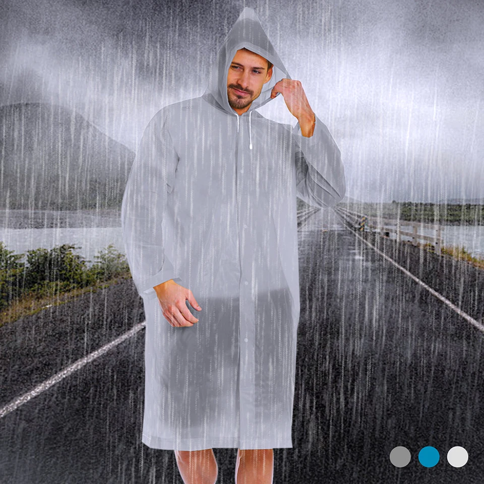 Poncho de Lluvia Ultraligero Portátil Impermeable Abrigo de Lluvia Hombres Mujeres Ciclismo U4D8 Foto 4 de 4