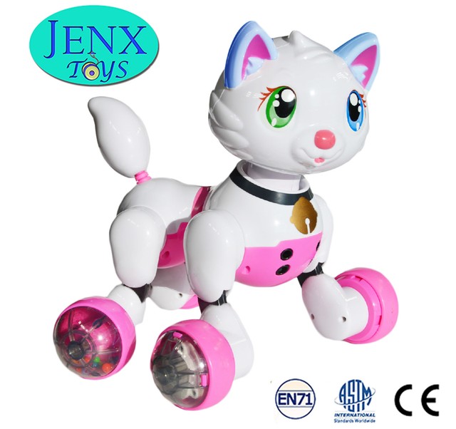 JENX TOYS Voice Recognition Gesture Sensing Electronic Robot Kitten Cat Pet Toy JENX TOYS Voice Recognition Gesture Sensing Electronic Robot Kitten Cat Pet Toy