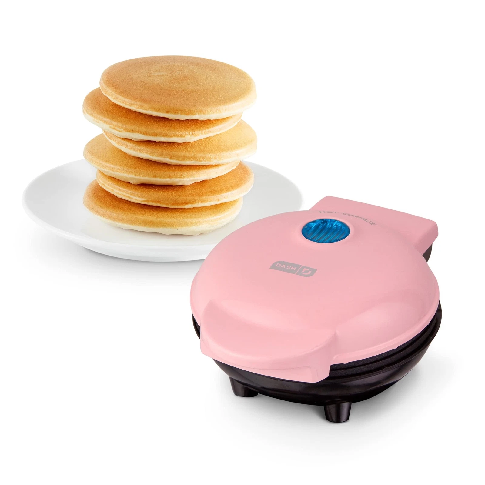 DASH Mini Griddle 4 Inch Pink Compact Nonstick Maker for Pancakes Eggs Cookies