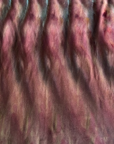 Roll Fold Ice Tie Dye T-Shirt, Unisex M SS Crew, Reddish Purple Wave - Picture 8 of 10