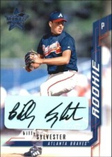 2001 Leaf Rookies and Stars Autographs Braves Baseball Card #133 Billy Sylvester