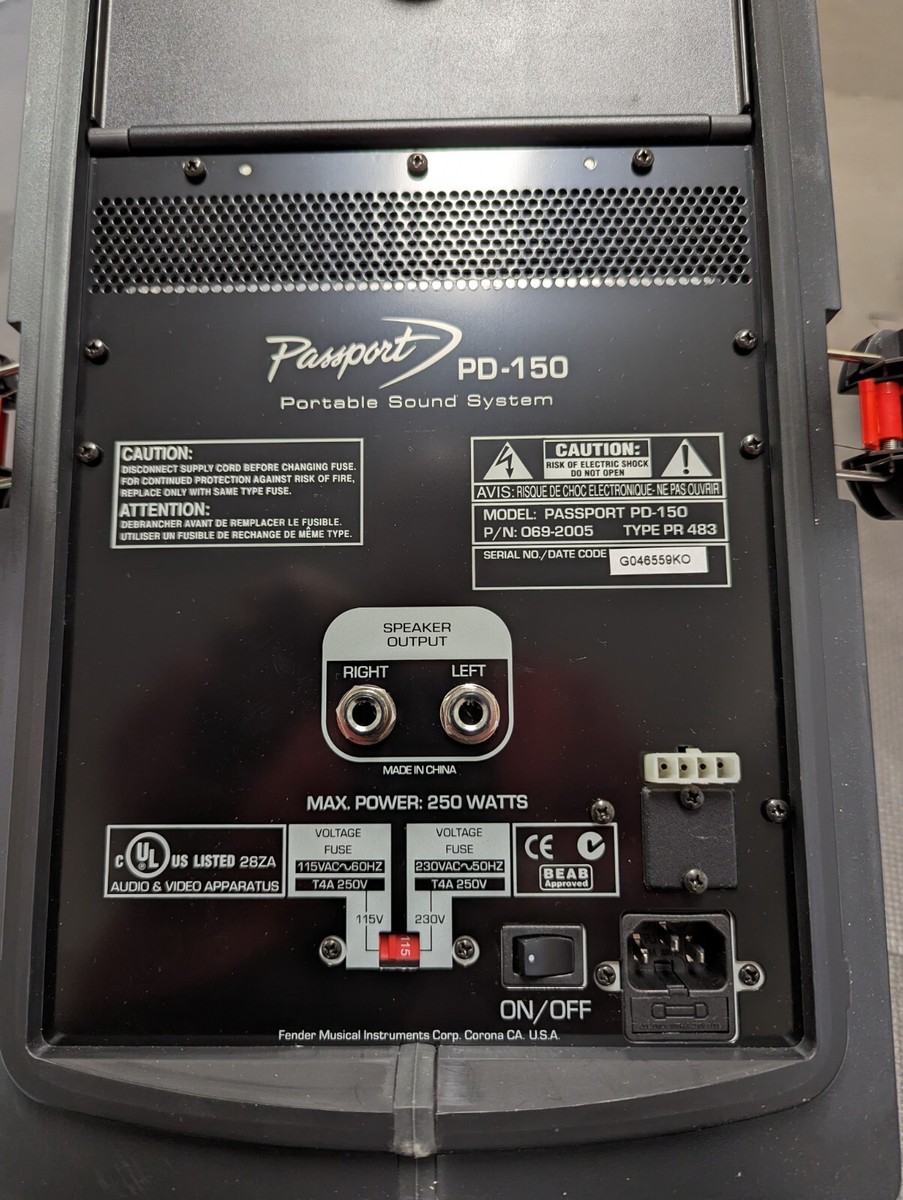Fender Passport Deluxe PD-150 150 Watt Portable Sound System
