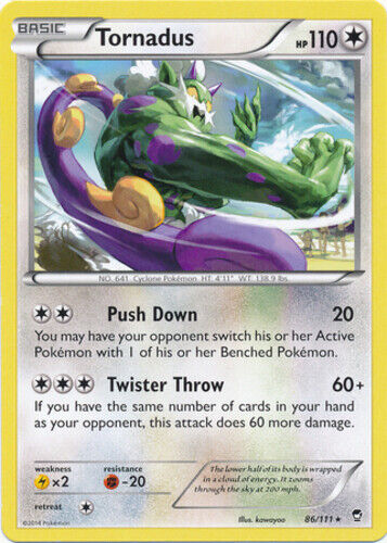 Pokemon - Tornadus - 86/111 - Rare - XY - Furious Fists - NM