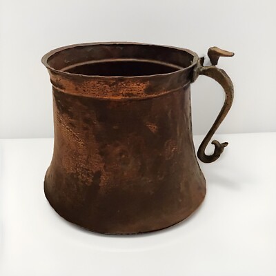 Vintage Unique Large Handcrafted New York Copper Pitcher