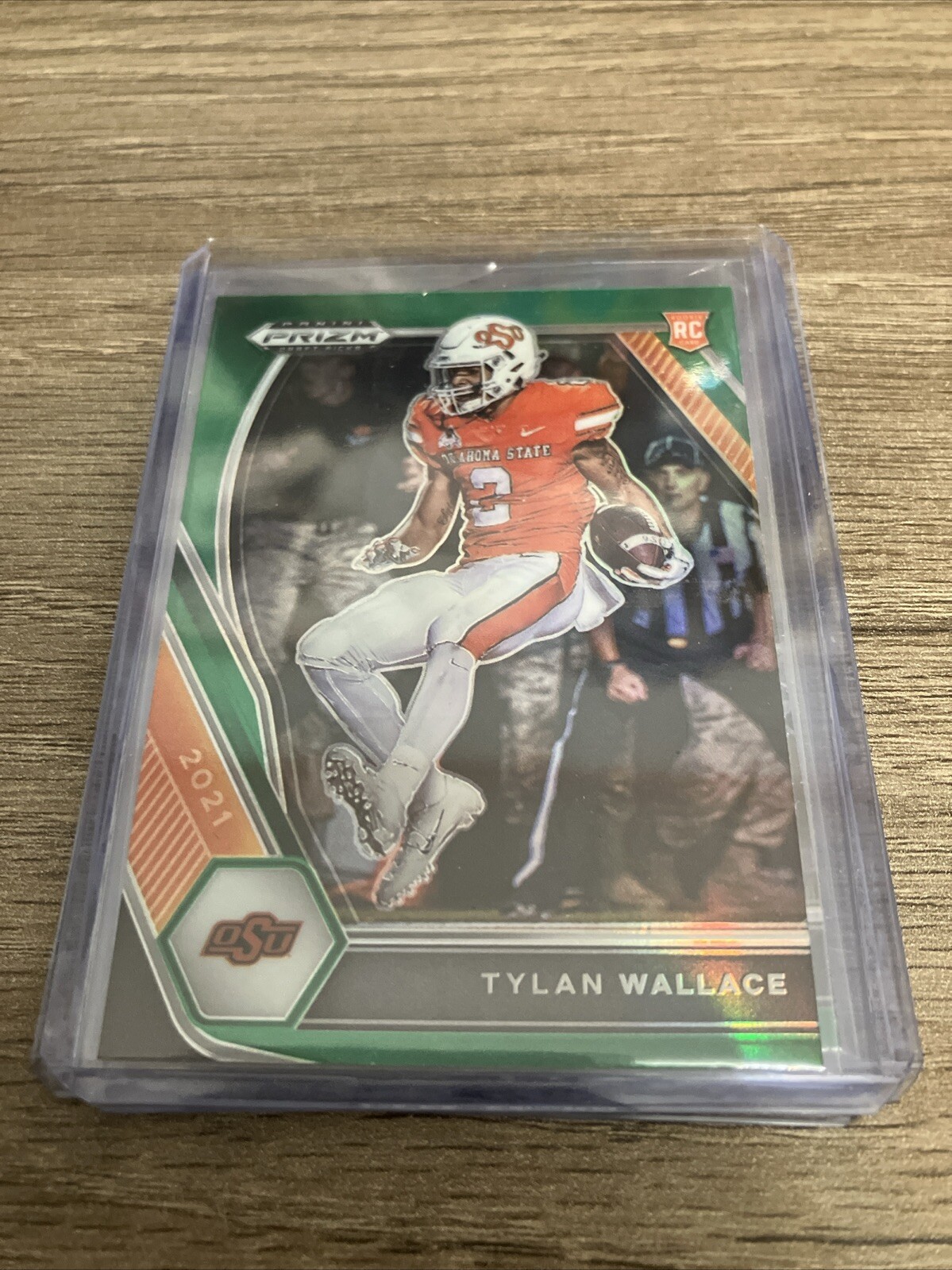 2021 Prizm Draft Picks Tylan Wallace RC GREEN PRIZM REFRACTOR card #126