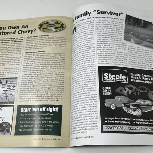 2012 VCCA Generator & Distributor Magazine Survivors Issue 1934 Master Coupe - Picture 9 of 12