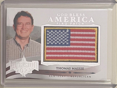U.S. REP. THOMAS MASSIE 2022 DECISION FLAG PATCH CARD KENTUCKY SENATOR ELECT