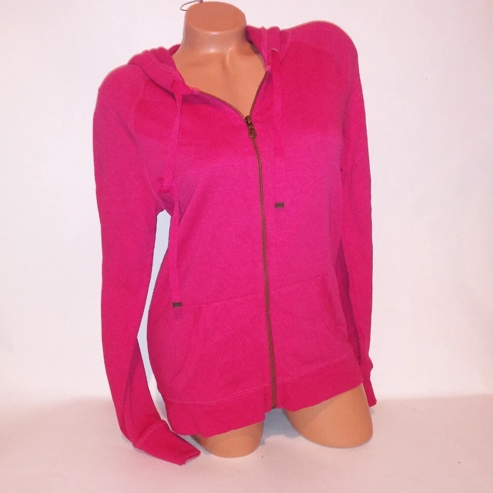 Sonoma Sudadera con Capucha Mujer Pequeña Rosa Sólida Cremallera Completa Manga Larga Foto 2 de 4