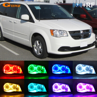 For Dodge Grand Caravan 2011-2019 Multi Color RGB LED Angel Eyes Bluetooth  APP