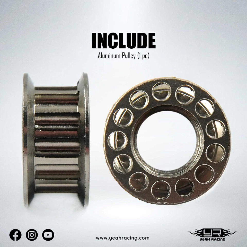Yeah Racing KYOP-025GM Aluminum Pulley for Kyosho Optima Mid - Image 4 of 4