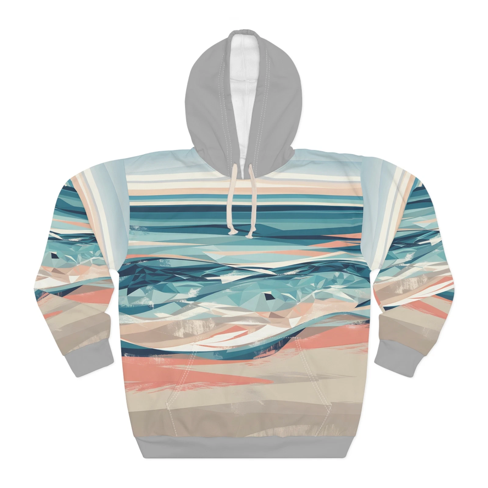 Ocean Horizon All Over Print Pullover Hoodie Travel Outdoor Apparel Unisex