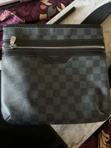 Louis Vuitton Thomas Handbag Damier Graphite Black