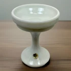 Vintage Westmoreland Peach Milk Glass Pedestal Stand Votive Candle Holder
