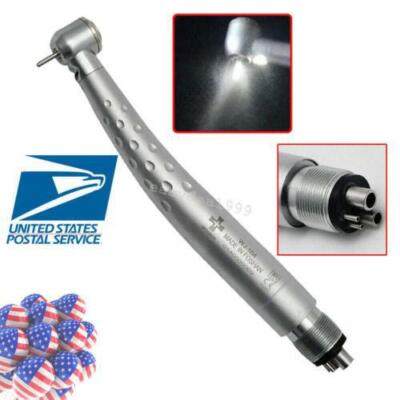 Denshine Dental Push High Speed LED Handpiece Big Head Ceramic Turbine 4 Hole