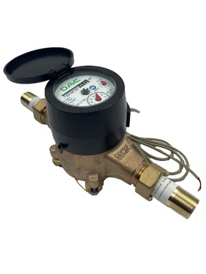 DAE PD-75m Lead Free IP68 Positive Water Meter, 3/4'' NPT Coupling, Cubic Meter