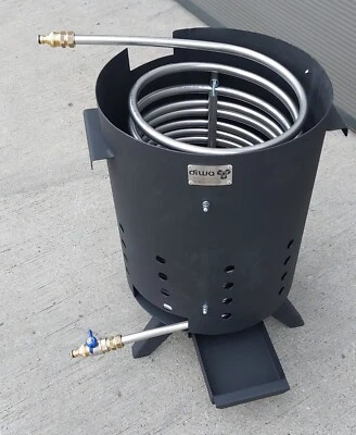 DIWA GBR Calefacción Piscina Fuego NUEVO con Espiral Tubo Acero Inoxidable 16x1mm 15m con Gardena