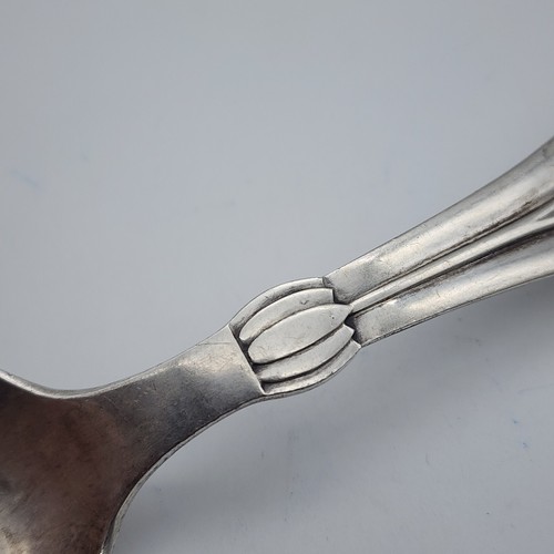 1949 Vintage Denmark Butterfly & Flower - 826 Silver Serving Spoon - 8.1" - Picture 7 of 19