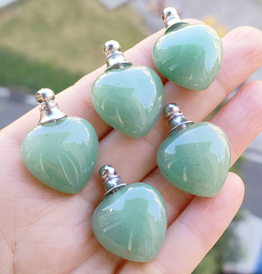 10pcs Aventurine Gems Perfume bottle Pendants Chakra Reiki Healing Amulet