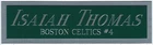 ISAIAH THOMAS CELTICS NAMEPLATE AUTOGRAPHED SIGNED BASKETBALL-JERSEY-PHOTO-FLOOR