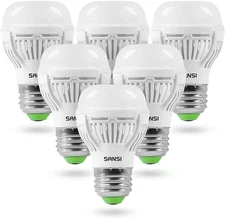6 Pack LED Light Bulbs 900lm 9W=60W 5000K A15 E26 Energy Saving Home Lamp Bulbs 
