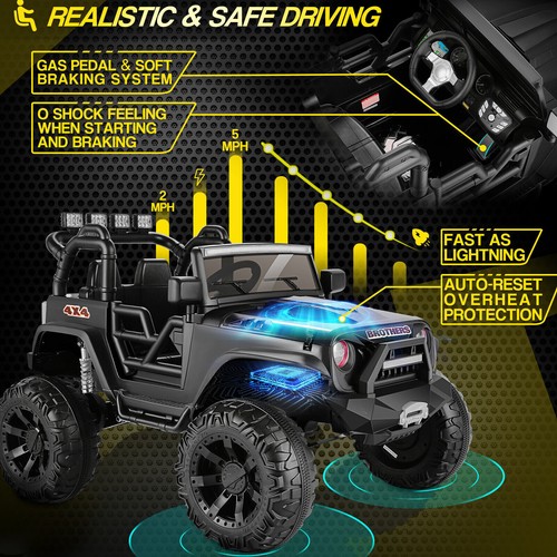 Electric 24V Kids Ride on Truck Car Vehicle Toys w/Remote Control 2Seat AUX Port - Picture 53 of 67
