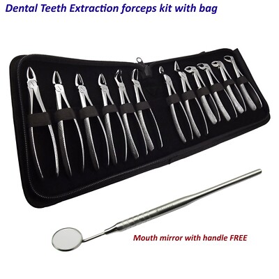 Zahnchirurgische Extraktionspange + Freimundspiegel Oralchirurgie Instrumente 