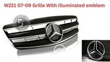 Mercedes W221 S550 Grille Grill LED illuminated light star emblem 3 fin S63 07
