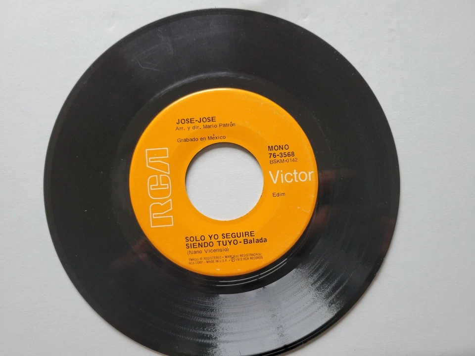 JOSE-JOSE - Camina Caminador / Solo Yo Seguire Tiendo Suyo 1972 LATIN POP Ballad - Image 2 of 2