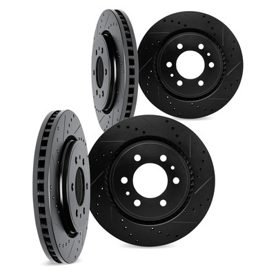 For Dodge Viper 03-17 DFC Premium Drilled & Slotted Front & Rear Brake Rotor Set