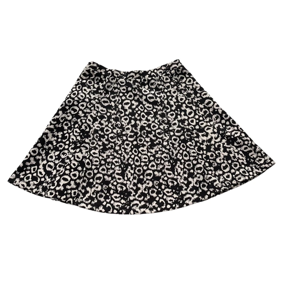 Lily White女式XS棕色和奶油色猎豹印花涤纶氨纶滑冰裙 — 第 2/4 张图片