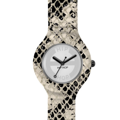 Damenuhr HIP HOP Small 32mm Leder Python + 2 Bänder Ersatzteile Gratis