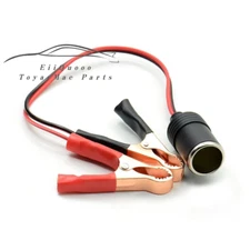 Car Socket 12V Battery To Cigarette Lighter Adapter Alligator Clamp Clip 20A 