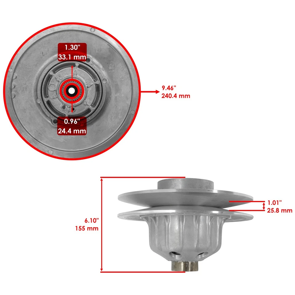 Clutch Driven Converter For Kawasaki Mule 4000 4010 KAF620 Trans 4x4 2009 - 2026 - Image 2 of 4