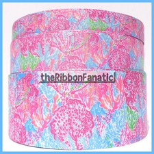 3yds Lilly Fabric Inspired Let's Cha Cha 3/8" 5/8" 3" Grosgrain Ribbon