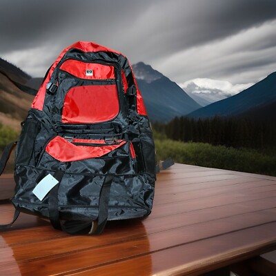 Kaiserdom  Extra Large Backpack - Red & Black. 27  L & 16   W. 4 Compartments.