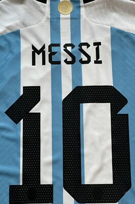 2022/23 Argentina Authentic Home Jersey #10 Messi 3XL World Cup