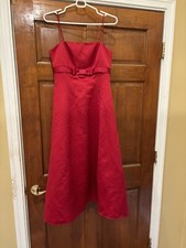 Davids Bridal Formal Dress, Red, Tea Length, Size 4