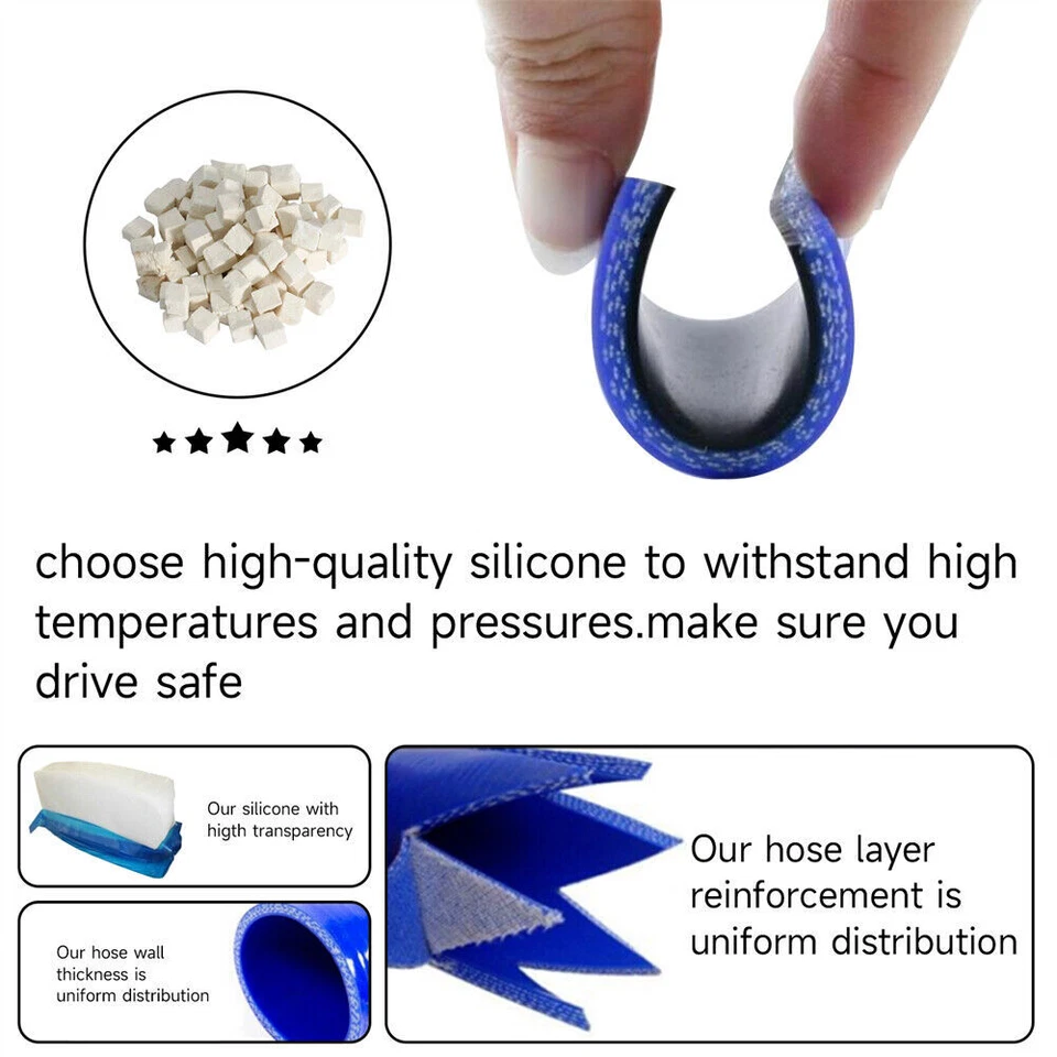 1Pcsx 1.26" / 32mm ID Straight Silicone Coolant Hose Pipe Tube L=1000mm / 1m BK - image 4 of 4